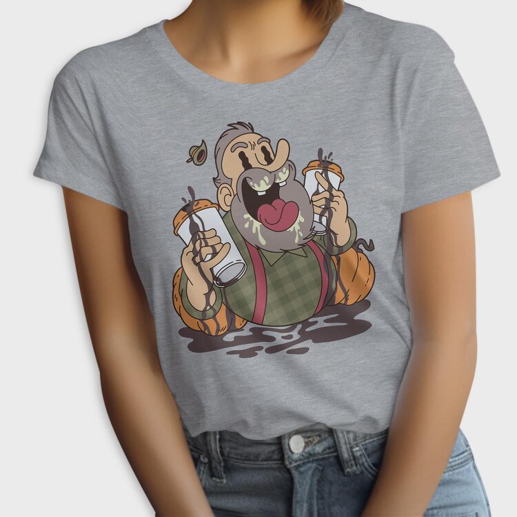 Cartoon Coffee Pumpkin, Tricou Femei