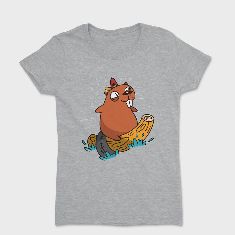 Tricou Femei, Surfing Beaver