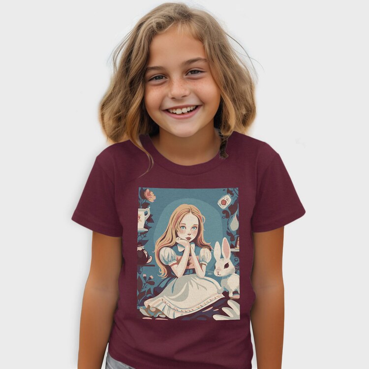 Cute Girl With Rabbit, Tricou Copii