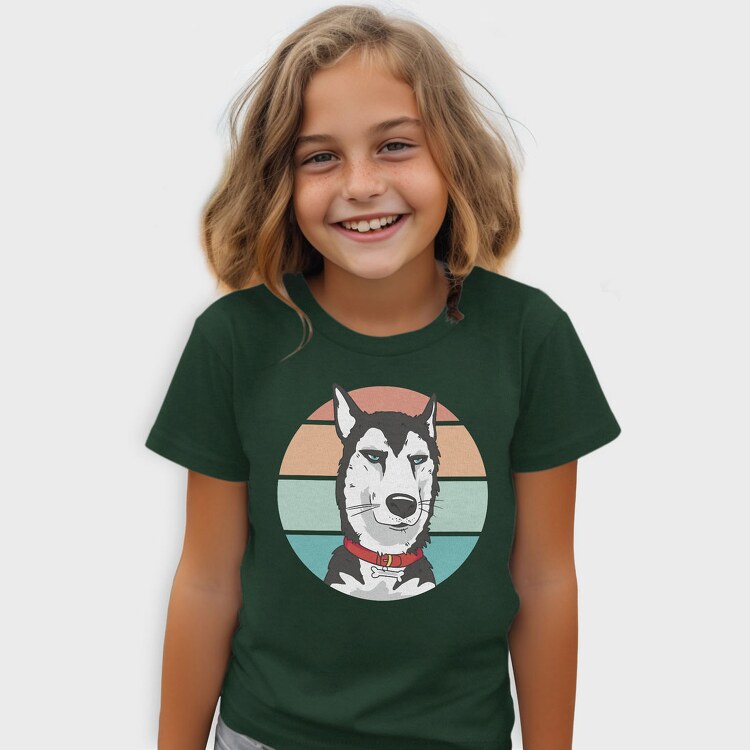Bored Husky Dog, Tricou Copii