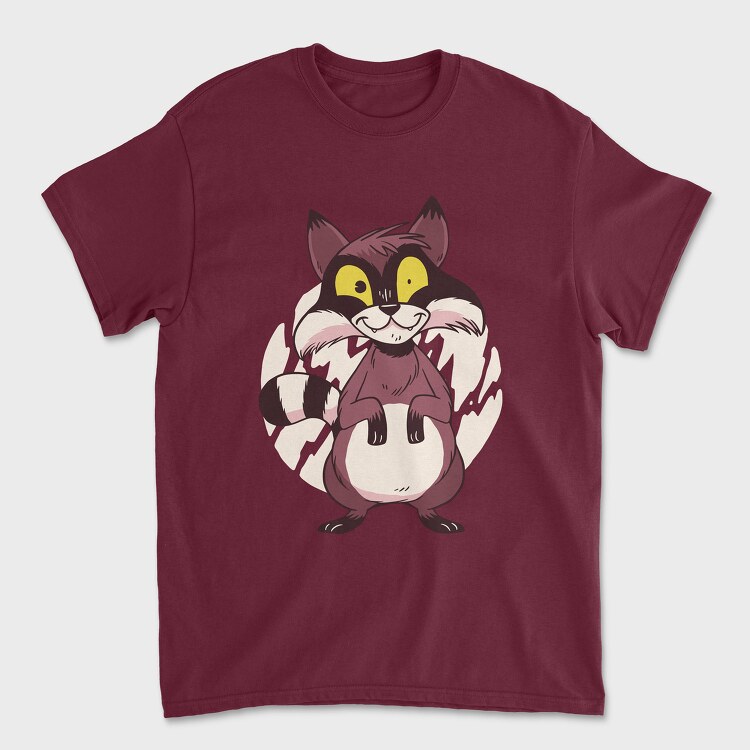 Tricou Barbati (Unisex), Racoon Cartoon