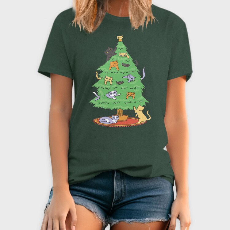 Cats on Tree, Tricou Barbati (Unisex)