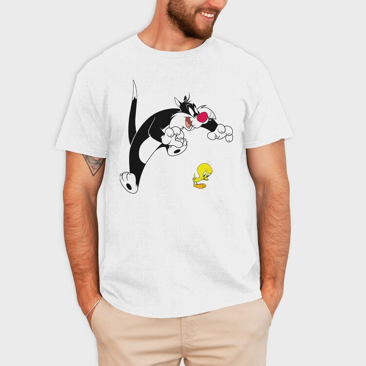 Cartoon Retro Silvestre 1, Tricou Barbati (Unisex)