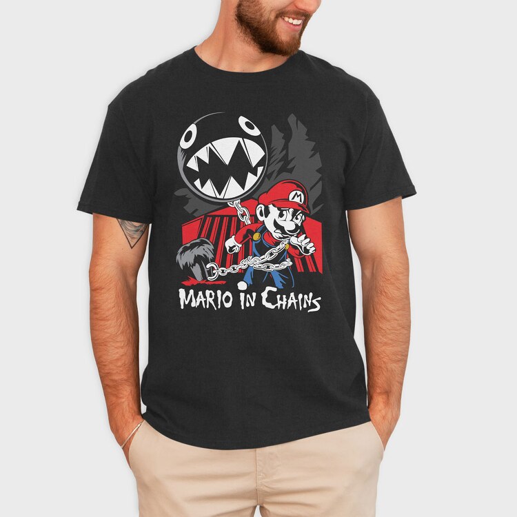 Mario In Chains, Tricou Barbati (Unisex)