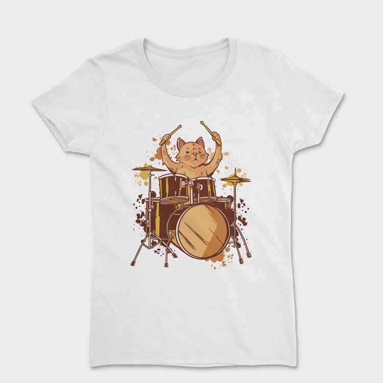 Drummer Cat, Tricou Femei