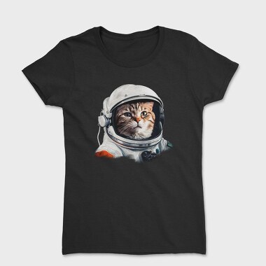 Realistic Astronaut Cat, Tricou Femei