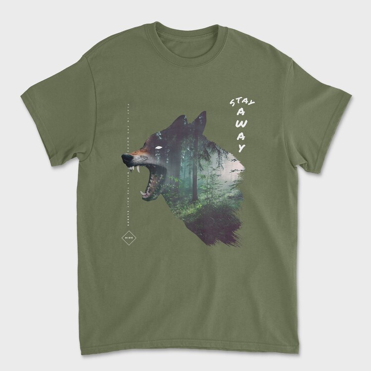 Realistic Forest Wolf, Tricou Barbati (Unisex)