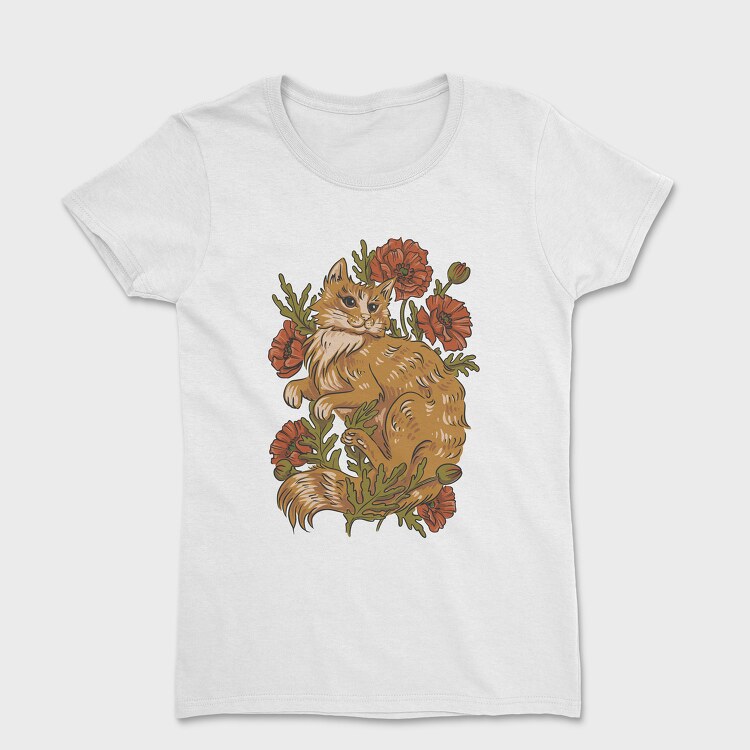 Red Cat Poppies, Tricou Femei