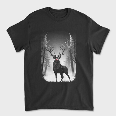 Reindeer Monochochrome Christmas, Tricou Barbati (Unisex)