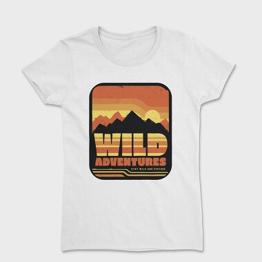 Retro Sunset Wild Adventures, Tricou Femei