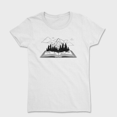 Mountain Book Landscape, Tricou Femei