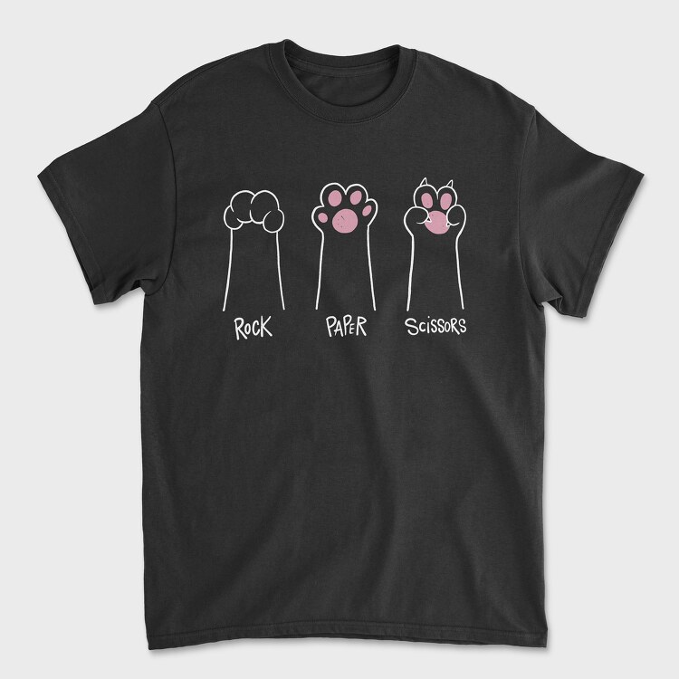 Rock Paper Scissors Paw, Tricou Barbati (Unisex)