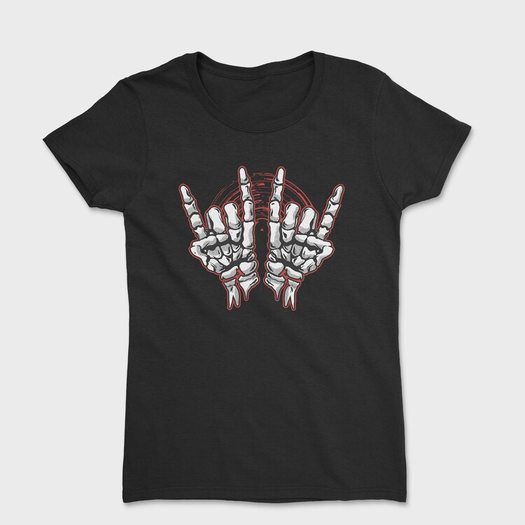 Rock Skeleton Hands, Tricou Femei