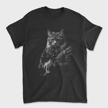 Rocker Cat, Tricou Barbati (Unisex)