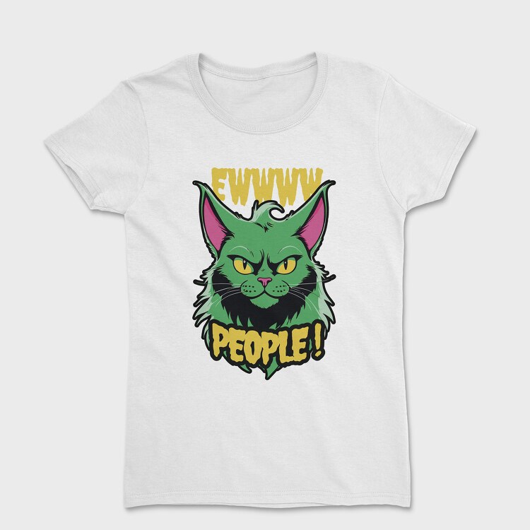 Ew People Green Cat, Tricou Femei