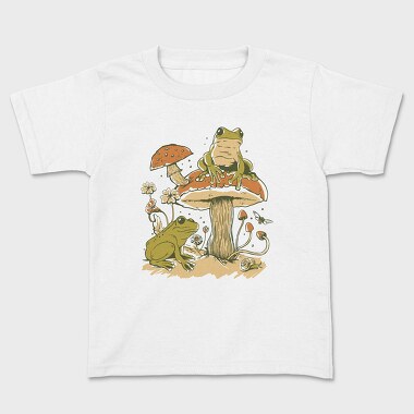 Mushrooms Frogs Nature, Tricou Copii