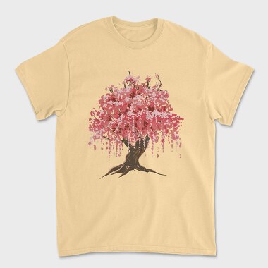 Sakura Tree Watercolor, Tricou Barbati (Unisex)