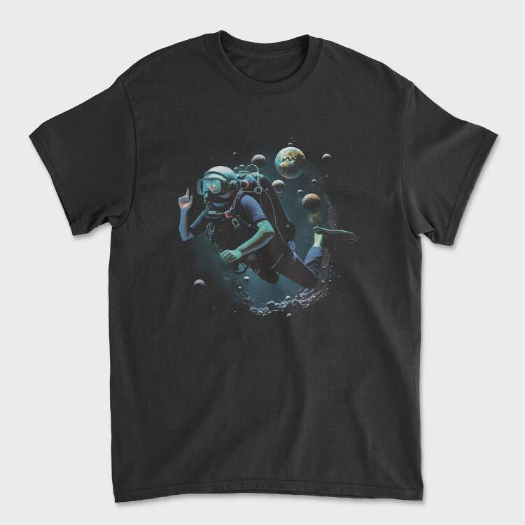 Sea Diver Diving Between Planets, Tricou Barbati (Unisex)