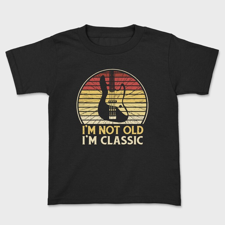 Not Old Classic Retro Guitar, Tricou Copii