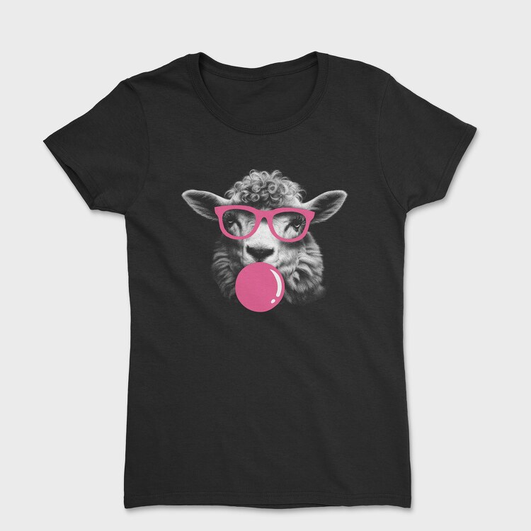 Sheep Monochrome Bubblegum, Tricou Femei