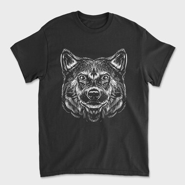 Shiba Inu Monochrome, Tricou Barbati (Unisex)