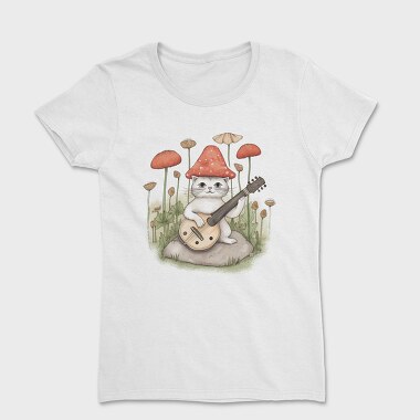 Shroom Hat Cat, Tricou Femei