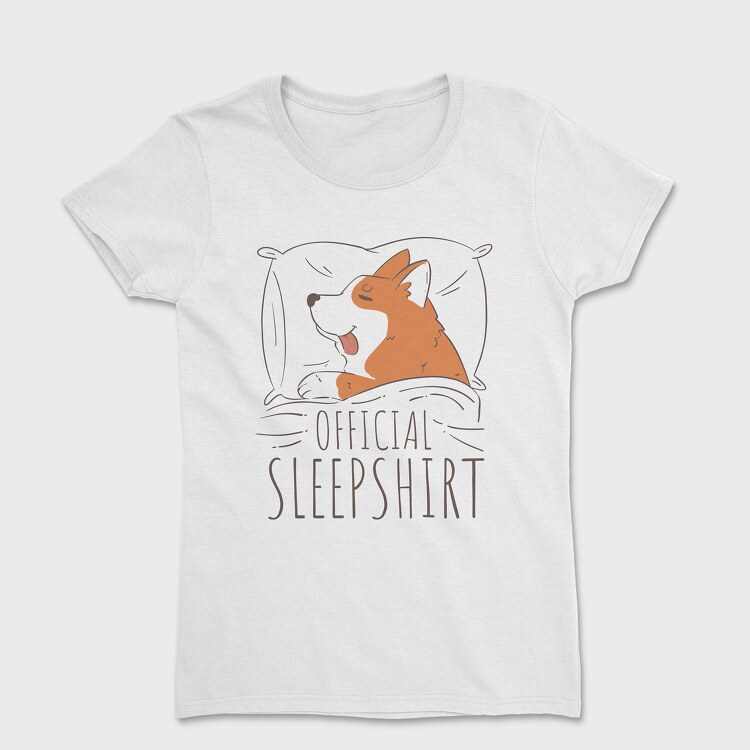 Official Sleep Shirt Corgi, Tricou Femei