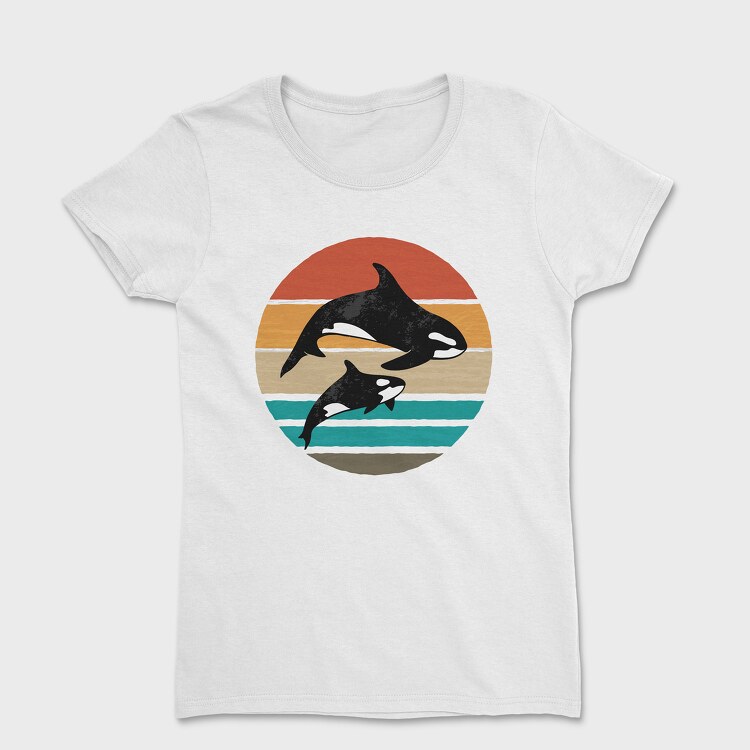 Orca Family Sunset, Tricou Femei