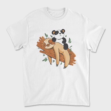 Panda Sloth Lazy, Tricou Barbati (Unisex)