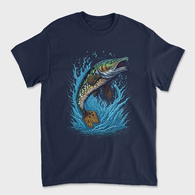 Pike Fish Jump, Tricou Barbati (Unisex)