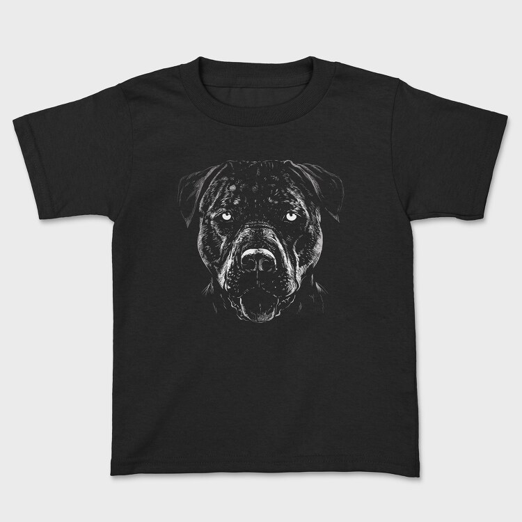 Pitbull Dog Portrait, Tricou Copii