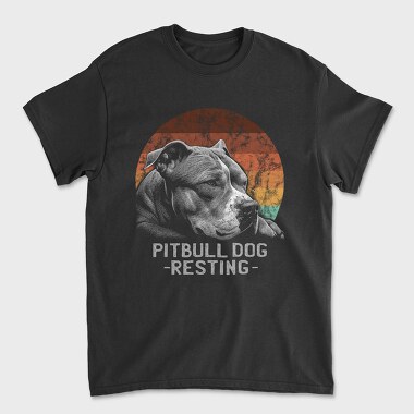 Pitbull Dog Resting, Tricou Barbati (Unisex)