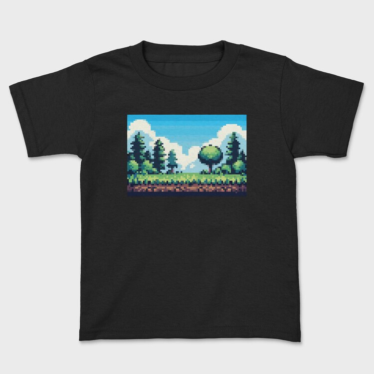 Pixel Art Landscape, Tricou Copii