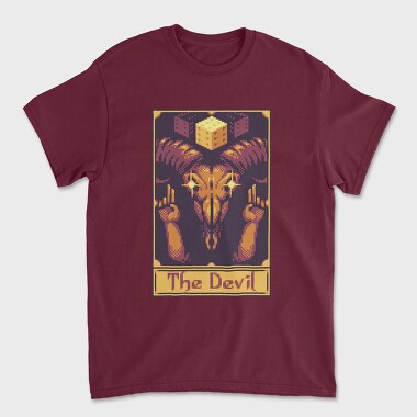 Pixelart Tarot Card the Devil, Tricou Barbati (Unisex)