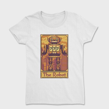 Pixelart Tarot Card the Robot, Tricou Femei