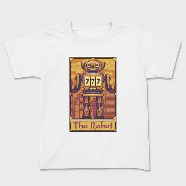 Pixelart Tarot Card the Robot, Tricou Copii