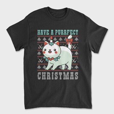 Purrfect Christmas Ugly Sweater, Tricou Barbati (Unisex)