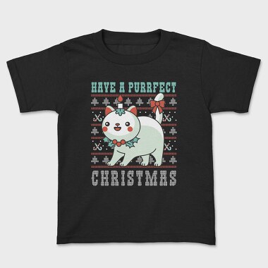 Purrfect Christmas Ugly Sweater, Tricou Copii