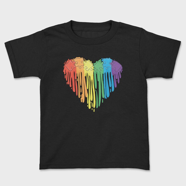 Puzzle Rainbow Paint, Tricou Copii