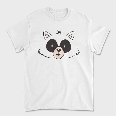 Raccoon Face, Tricou Barbati (Unisex)