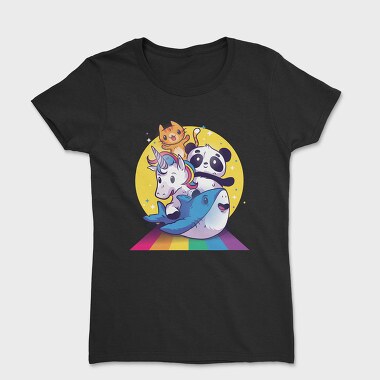 Rainbow Cute Animals, Tricou Femei