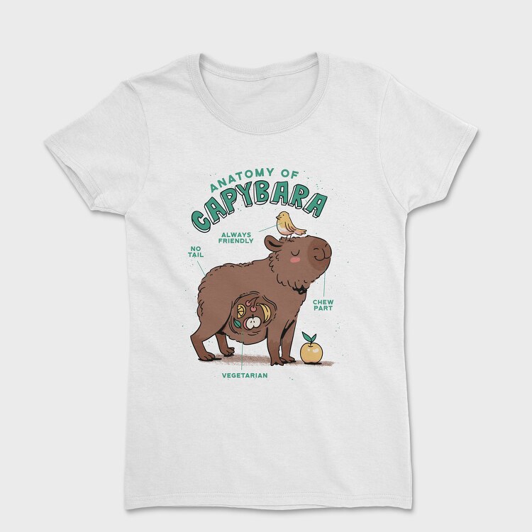 Cute Capybara Anatomy, Tricou Femei