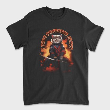 Samurai Cat, Tricou Barbati (Unisex)