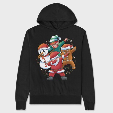 Santa Friends Dabbing, Hanorac Oversize Barbati (Unisex)