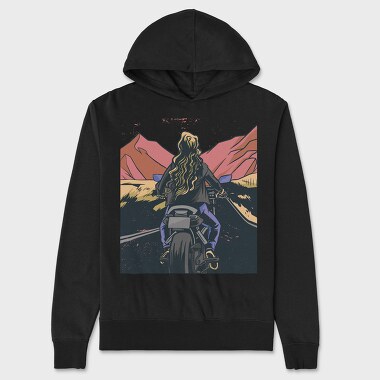 Motorbike Landscape, Hanorac Oversize Barbati (Unisex)