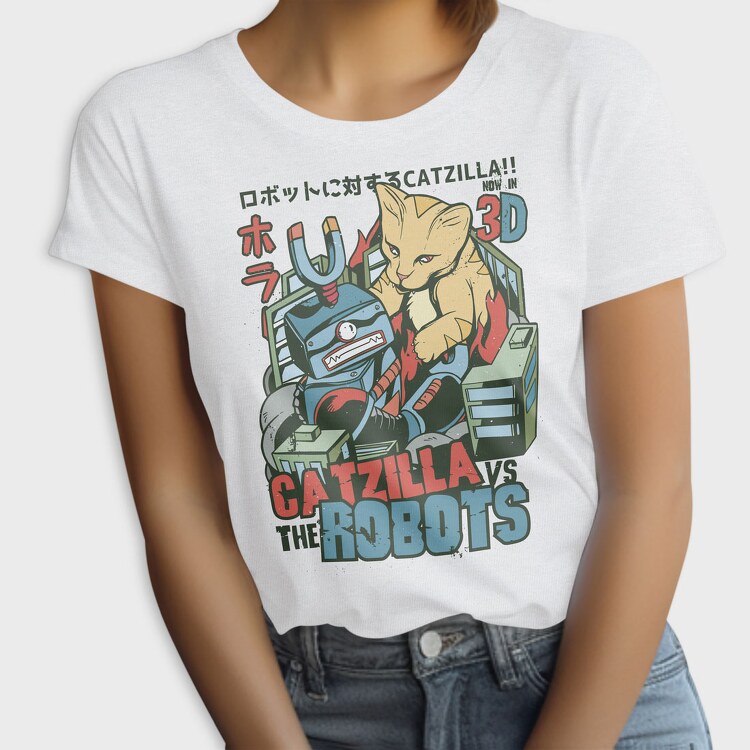 Catzilla vs Robot, Tricou Femei