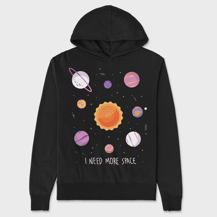 Need More Space Solar System, Hanorac Oversize Barbati (Unisex)