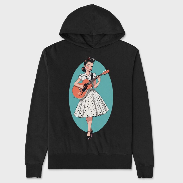 Pin Up Girl, Hanorac Oversize Barbati (Unisex)