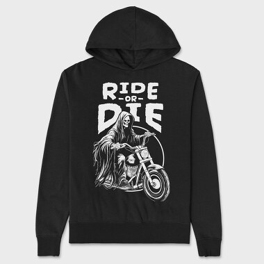 Ride or Die Monochrome, Hanorac Oversize Barbati (Unisex)