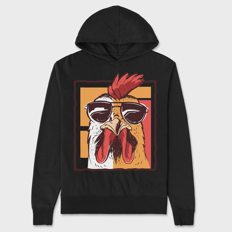 Chicken Glasses, Hanorac Oversize Barbati (Unisex)